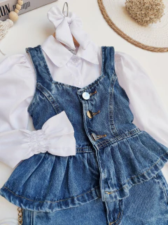 CONJUNTO PEPLUM JEANS PREMIUM na internet