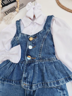 CONJUNTO PEPLUM JEANS PREMIUM - comprar online