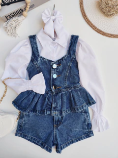 CONJUNTO PEPLUM JEANS PREMIUM