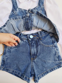 CONJUNTO PEPLUM JEANS PREMIUM na internet
