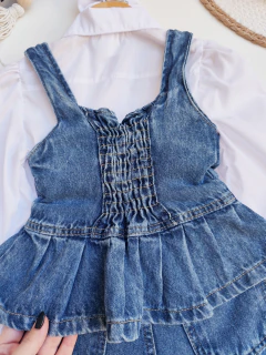 CONJUNTO PEPLUM JEANS PREMIUM - loja online