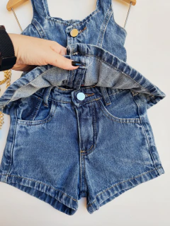 CONJUNTO PEPLUM JEANS PREMIUM - loja online