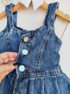 CONJUNTO PEPLUM JEANS PREMIUM - Mini Closet Kids