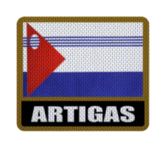 Iron-On Patch 7,5 cm Bandera con Nombre - Departamentos de Uruguay on internet