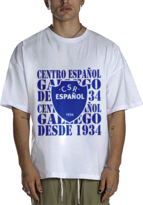 Camiseta Urbana De Algodão Adulto De Centro Español 3 Modelos