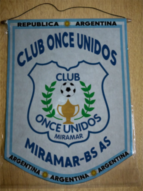 Banderín Grande Club Once Unidos Miramar - comprar online