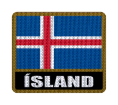 Parche Termoadhesivo 7,5 cm Bandera con Nombre - Países de Europa hasta Lituania