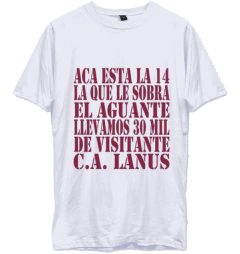 Remera Algodon Urbana De Adulto De Lanus 13 Modelos - LM MERCHANDISING