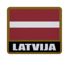 Parche Termoadhesivo 7,5 cm Bandera con Nombre - Países de Europa hasta Lituania