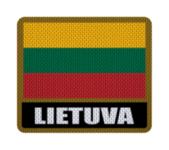 Parche Termoadhesivo 7,5 cm Bandera con Nombre - Países de Europa hasta Lituania - comprar online