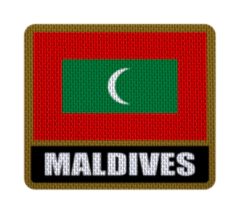 Parche Termoadhesivo 7,5 cm Bandera con Nombre - Países de Asia hasta Myanmar - LM MERCHANDISING