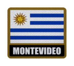 Image of Iron-On Patch 7,5 cm Bandera con Nombre - Departamentos de Uruguay