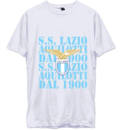 Remera Urbana de Algodon Adulto de Ss Lazio - LM MERCHANDISING