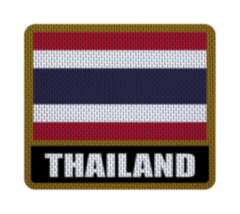 Patch Termocolante 7,5 cm Bandera con Nombre - Países de Asia Hasta Yemen