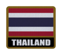 Iron-On Patch 7,5 cm Bandera con Nombre - Countries de Asia Hasta Yemen