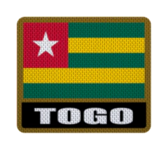 Parche Termoadhesivo 7,5 cm Bandera con Nombre - Países de África - LM MERCHANDISING