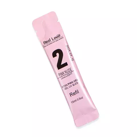 SACHE DE GEL PARA ALOGAMENTO REAL LOVE PINK NUDE Nº 2 15ML
