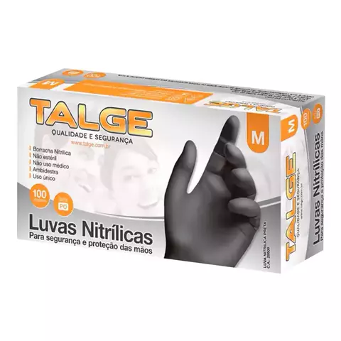 Luva Nitrílica sem Pó Talge 100un