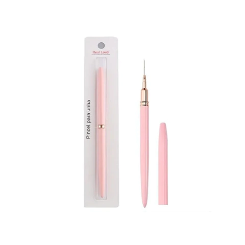 Pincel 11mm Rosa com Tampa Real Love 1un