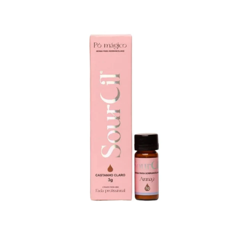 Kit Henna para Sobrancelhas Sourcil 3g Castanho Claro