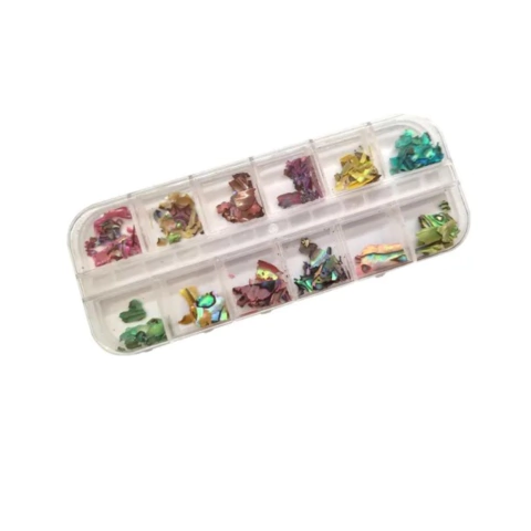 KIT COM 12 MADREPEROLA MARMORIZADA