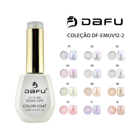 ESMALTE EM GEL COLOR COAT DAFU - HOLOGRÁFICOS