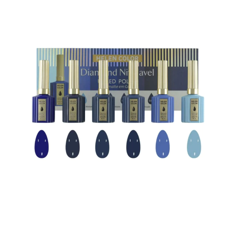 KIT ESMALTE HELEN COLOR 6 CORES – TONS DE AZUL