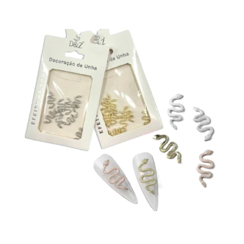 KIT C/ 8 COBRA PARA DECORACAO - PRATA