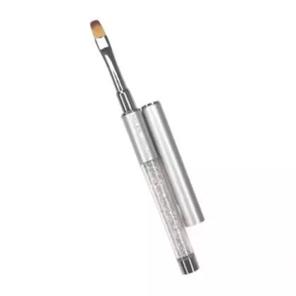 PINCEL LÍNGUA DE GATO N6 CRYSTAIS COM TAMPA PRATA HELEN COLOR