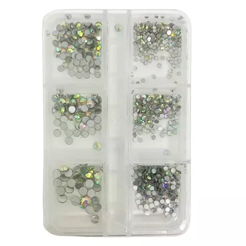 KIT DE ESTOJO PEQUENO DE STRASS PARA UNHAS