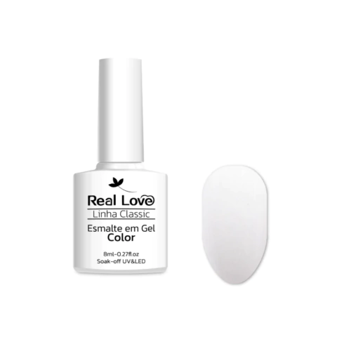ESMALTE EM GEL COLOR REAL LOVE BRANCO 8ML N027