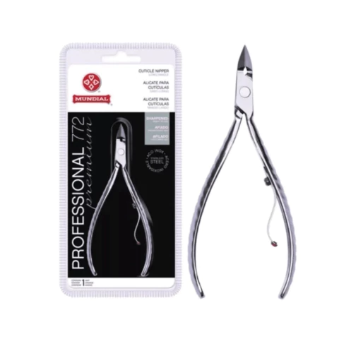 Alicate de cutícula Mundial profissional 772 inox cabo longo