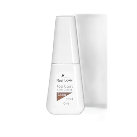 TOP COAT COM GLITER REAL LOVE LINHA START 10ML
