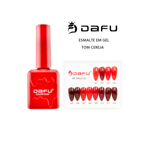 ESMALTE EM GEL DAFU VERMELHO - TONS DE CEREJA -10ML