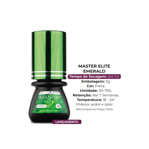 COLA PARA EXTENSAO DE CILIOS MASTER EMERALD 003ML -