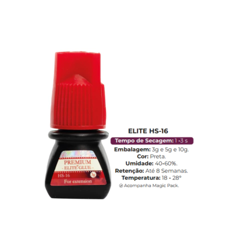 COLA PARA EXTENSAO DE CILIOS ELITE HS16 005ML