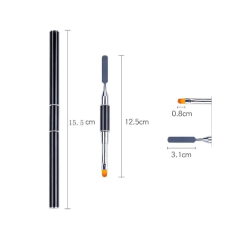 PINCEL CABEÇA DUPLA PINCEL LINGUA DE GATO E ESPÁTULA - DAFU