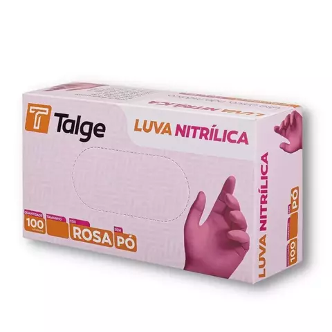 CAIXA C/ 100 LUVA NITRILICA ROSA - G - comprar online