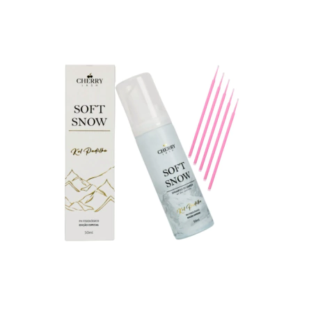 MOUSSE DE LIMPEZA CHERRY SOFT SNOW EXTENSÃO DE CÍLIOS ESPUMA 50 ML - comprar online