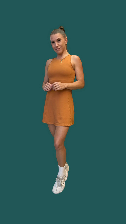 Vestido Fitness Básico com Short para Beach Tennis e Padel – Cor Licor