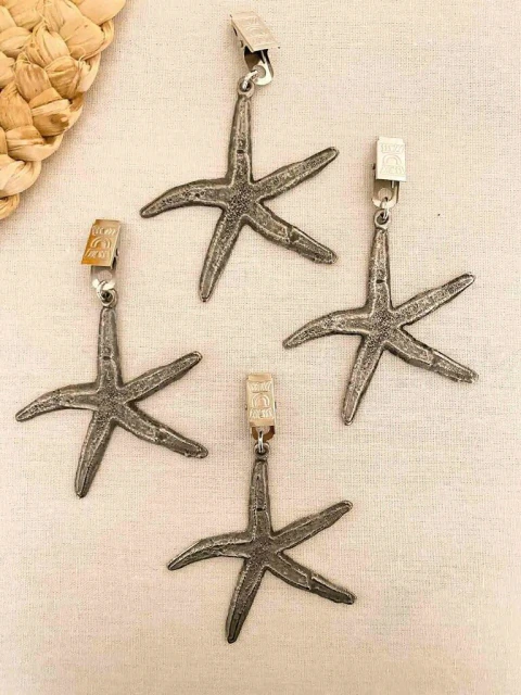 Set x4 pesas para mantel Marea | Plateado envejecido