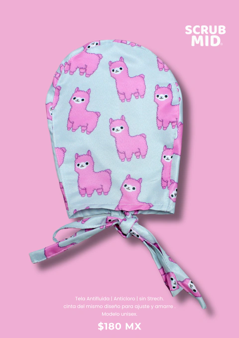 Gorro llama rosa