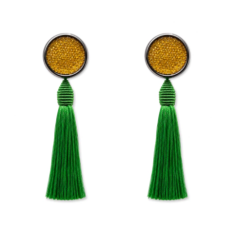 Brinco Botão Tassel BR