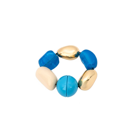Pulseira bolas bolas resinas e abs - comprar online