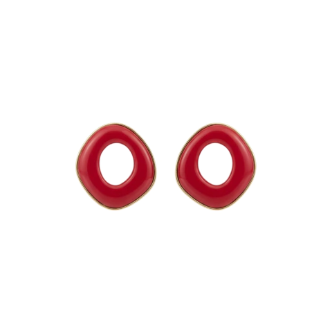 Brinco Redondo Irregular Resina Colors