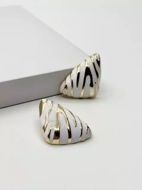 Brinco Triângulo Animal Print