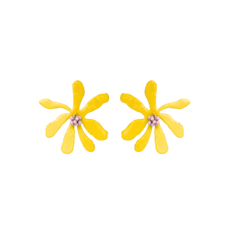 Brinco Maxi Flor Miolo Bolinhas Colors