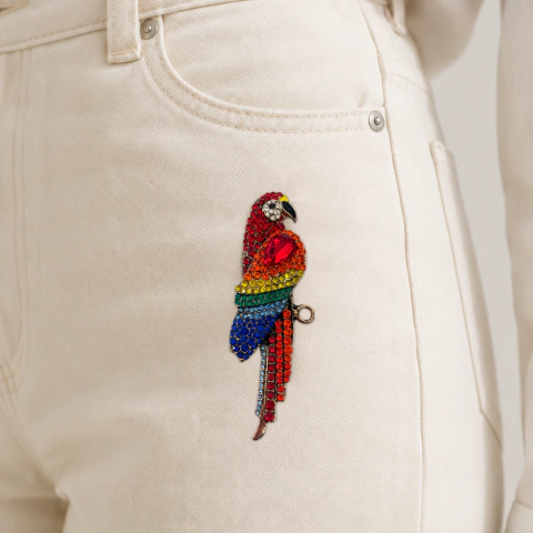 Broche Arara Strass