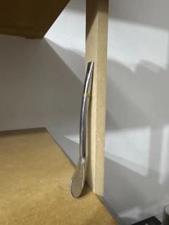 Bombillon mini de acero con anillo de bronce