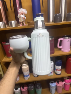 Termo 1.3L tapa/mate de acero